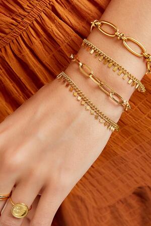 Stainless steel bracelet sparkling stars Gold h5 Picture2